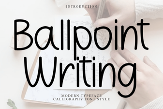Design Your Print Projects with a Ballpoint Writing Font