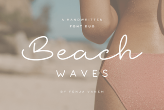 Beach Waves Duo Font for Typography Projects