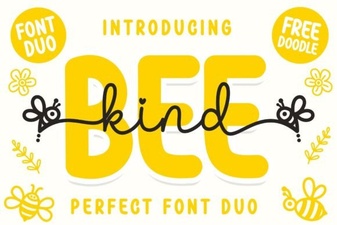 Bee Kind Duo Font: Perfect Pair for Creative Projects