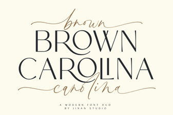 Brown Carolina Duo Font Design & Project Ideas