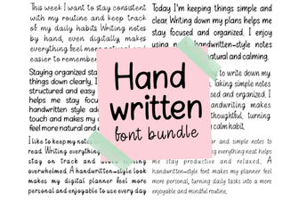 Handwritten Font Bundle for Creative Projects